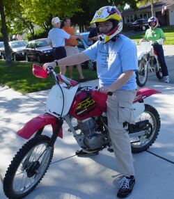 *gasp* It's me on a motorbike